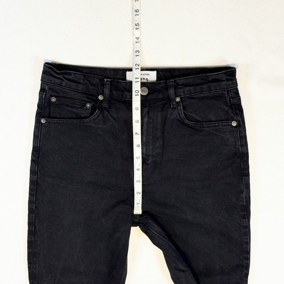 Reformation Jeans Size 29 Petite Straight Leg Jeans Black Wash High Rise Denim - Picture 5 of 14